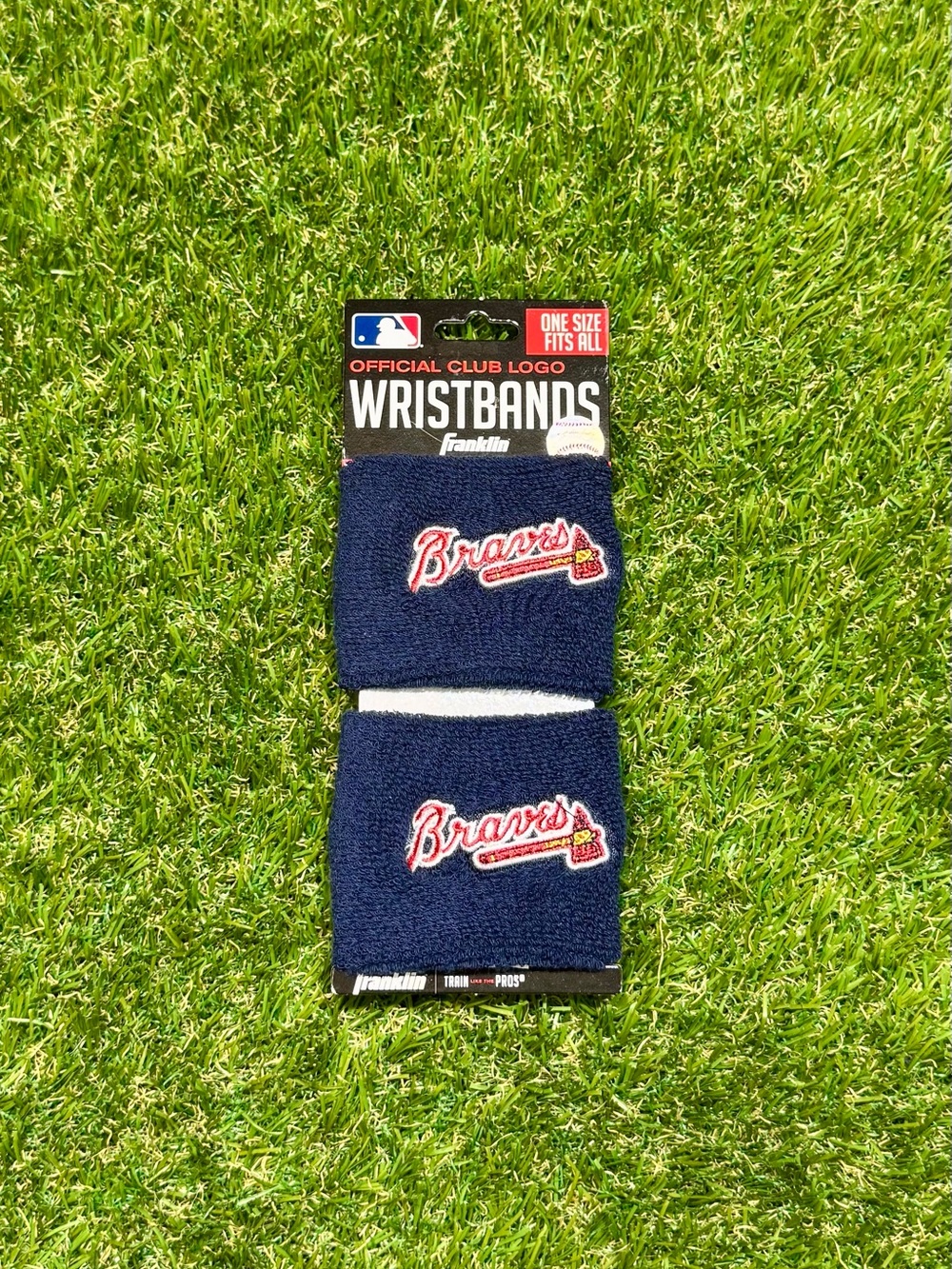 NWT Atlanta Braves MLB Franklin Wristband Sweatband One Size Baseball